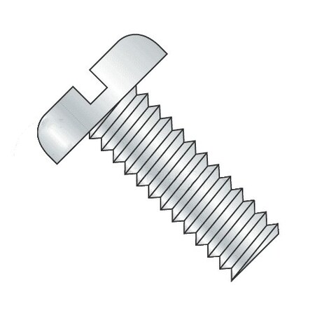 Newport Fasteners #10-24 x 1 in Slotted Pan Machine Screw, Zinc Plated Steel, 100 PK 530799-100